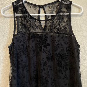 Black velvet/lace dress